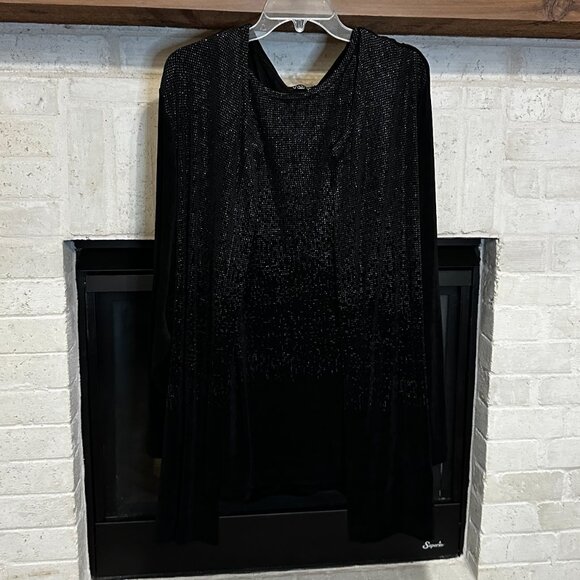 Vikki Vi - Black Party Sparkle Jacket & Tank - Size 3X - Picture 1 of 10